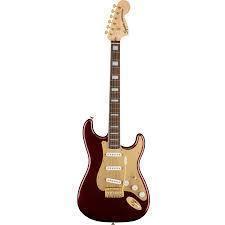 SQUIER STRATO GOLD EDITION RUBY RED METAL GUITARRA ELECTRICA