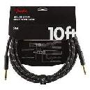 FENDER DELUXE 10" INSTRUMENT CABLE BLACK CABLE GUITARA