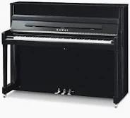 KAWAI K-200 NEGRO SATINADO HERRAJES CROMADOS PIANO VERTICAL