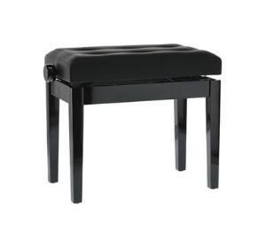 BANQUETA NEGRO BRILLO PIEL SINTETICA