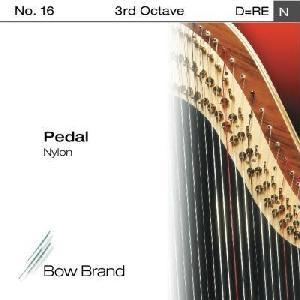 BOW BRAND NYLON 3ª OCTAVA RE N.16 CUERDA ARPA PEDAL