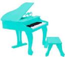 RINGWAY PIANO DE COLA INFANTIL ELECTRICO AZUL