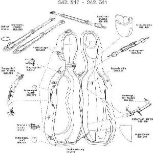 GEWA CORREAS ESTUCHE VIOLIN - VIOLA -CELLO (2 CORREAS)