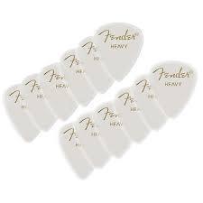 FENDER 346 SHAPE PICK WHITE HEAVY PUA Unidad
