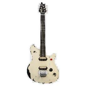 EVH LIMITED EDITION WOLFGANG SPECIAL STRIPED SERIES DISTRESSED IVORY GUITARRA ELECTRICA 