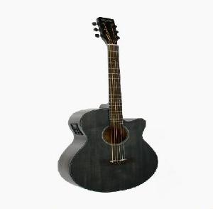 DAYTONA MINI JUMBO NEGRA TAPA MACIZA GUITARRA ACUSTICA