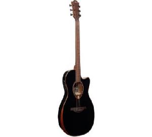 LAG AUDITORIUM A/E CUTAWAY - EDICIÓN LIMITADA BISEL - NEGRA GUITARRA ACUSTICA
