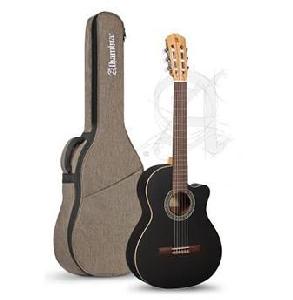 ALHAMBRA 1C Black Satin CW EZ + Funda 9730 GUITARRA ESPAÑOLA