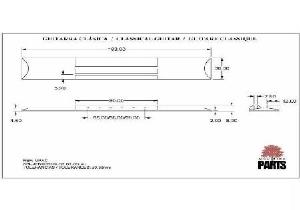 PUENTE GUITARRA ESPAÑOLA PALOSANTO INDIA ESPACIADO 56MM
