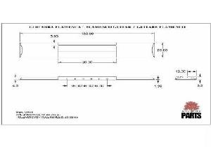 PUENTE GUITARRA FLAMENCA PALOSANTO INDIA ESPACIADO 56MM