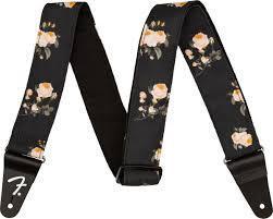 FENDER CORREA ELECT 2" FLORAL STRAP BLACK