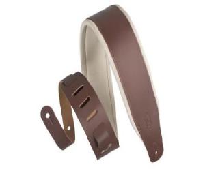 LEVY'S AMPED LEATHER SERIES 3" - MARRÓN/CREMA CORREA