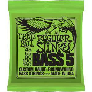 ERNIE BALL REGULAR SLINKY EB2836 5 CUERDAS 45-130 JUEGO BAJO