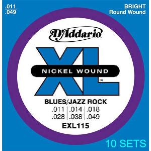 DADDARIO EXL-115-10PQS / 10 SET JUEGO ELECTRICA