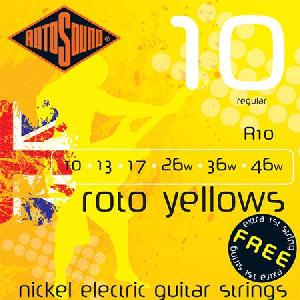 ROTOSOUND JUEGO ELECTRICA ROTO YELLOWS  R-10 (010-046)