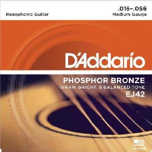 DADDARIO EJ-42 RESOPHONIC GUITAR (016-056) JUEGO ACUSTICA