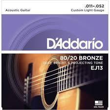 DADDARIO 11-52 80-20 BRONZE JUEGO ACUSTICA