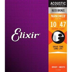 ELIXIR NANOWEB BRONZE 80/20 10-47 JUEGO ACUST