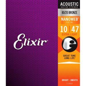 ELIXIR NANOWEB BRONZE 80/20 010-047 JUEGO ACUST