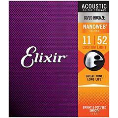 ELIXIR NANOWEB BRONZE 80/20 11-52 JUEGO ACUST