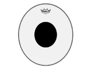 REMO AMBASSADOR BLACK DOT CLEAR 14"  PARCHE