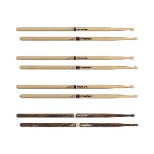PRO-MARK HICKORY 5A REBOUND 4 PACK BAQUETA