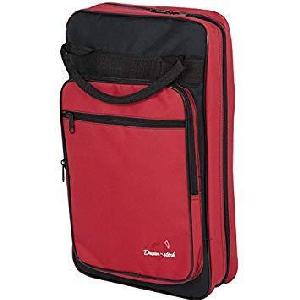 ORTOLA FUNDA BAQUETAS 8 COMPARTIMENTOS NEGRO / ROJO VINO