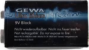GEWA PILA BATERIA 9V LITHIUM
