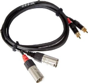 CORDIAL CABLE AUDIO DOBLE XLR M / DOBLE RCA M 1.5 Metros