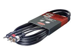 STAGG CABLE AUDIO MINI JACK ST/2RCA 3 MTS
