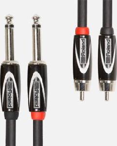 ROLAND RCC-3-2R28  2 RCA / 2 JACK MONO 1 MT CABLE AUDIO
