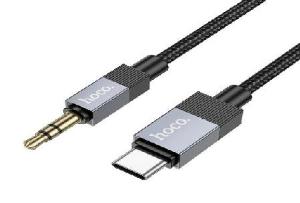 HOCO UPA32B USB-C - Jack 3,5mm trenzado 1m en Negro CABLE 