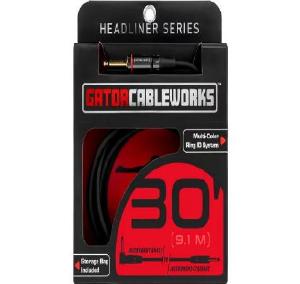 GATOR CABLEWORKS JACK RECTO/JACK ACODADO - 9 M CABLE INSTRUMENTO