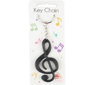 LLAVERO CLAVE DE SOL NEGRO K-1002 Rebajado