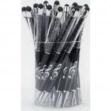 BOLIGRAFO NEGRO LINEA NOTAS MUSICALES