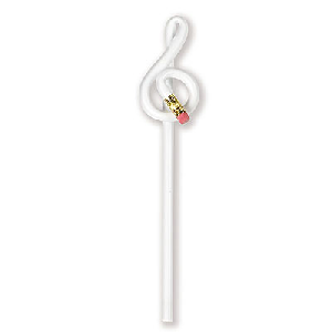 LAPIZ BLANCO CON CLAVE DE SOL