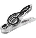 PINZA CLIP BLANCA / CLAVE DE SOL NEGRA