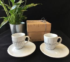 TAZA PLATOS DE CAFE MUSIC GIFT MI - SET 2