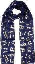 MUSIC SCARF NAVY GOLDEN TREBLE Ciefs and Notes