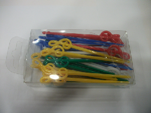 50 BANDERILLAS DE PLASTICO COLORES VARIOS