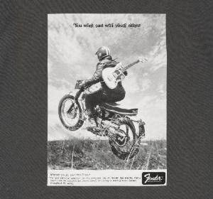 FENDER VINTAGE AD, MOTORCYCLE RIDER TALLA M CAMISETA
