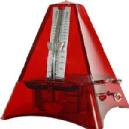 WITTNER TOWER ROJO TRANSPARENTE METRONOMO 