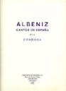 P ALBENIZ CORDOBA CANTOS DE ESPAÑA NO.4
