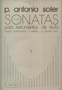 P ANTONIO SOLER SONATAS PARA PIANO  V.2 N.21-40 *OFERTA*