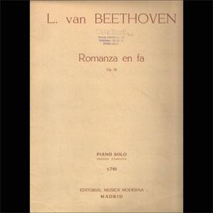 P BEETHOVEN ROMANZA EN FA OP.50 PIANO *OFERTA*