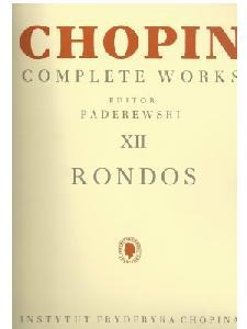 P CHOPIN RONDOS (PADEREWSKI)