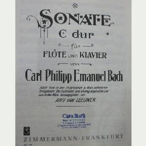 FLP BACH C.P.E. SONATA DO M FLAUTA Y PIANO *OFERTA*