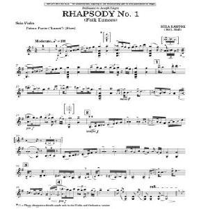 M/S VORQ BELA BARTOK RAPSODIA Nº1