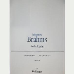 VCP BRAHMS 6 LIEDER