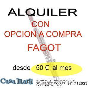ALQUILER FAGOT CON OPCION A COMPRA